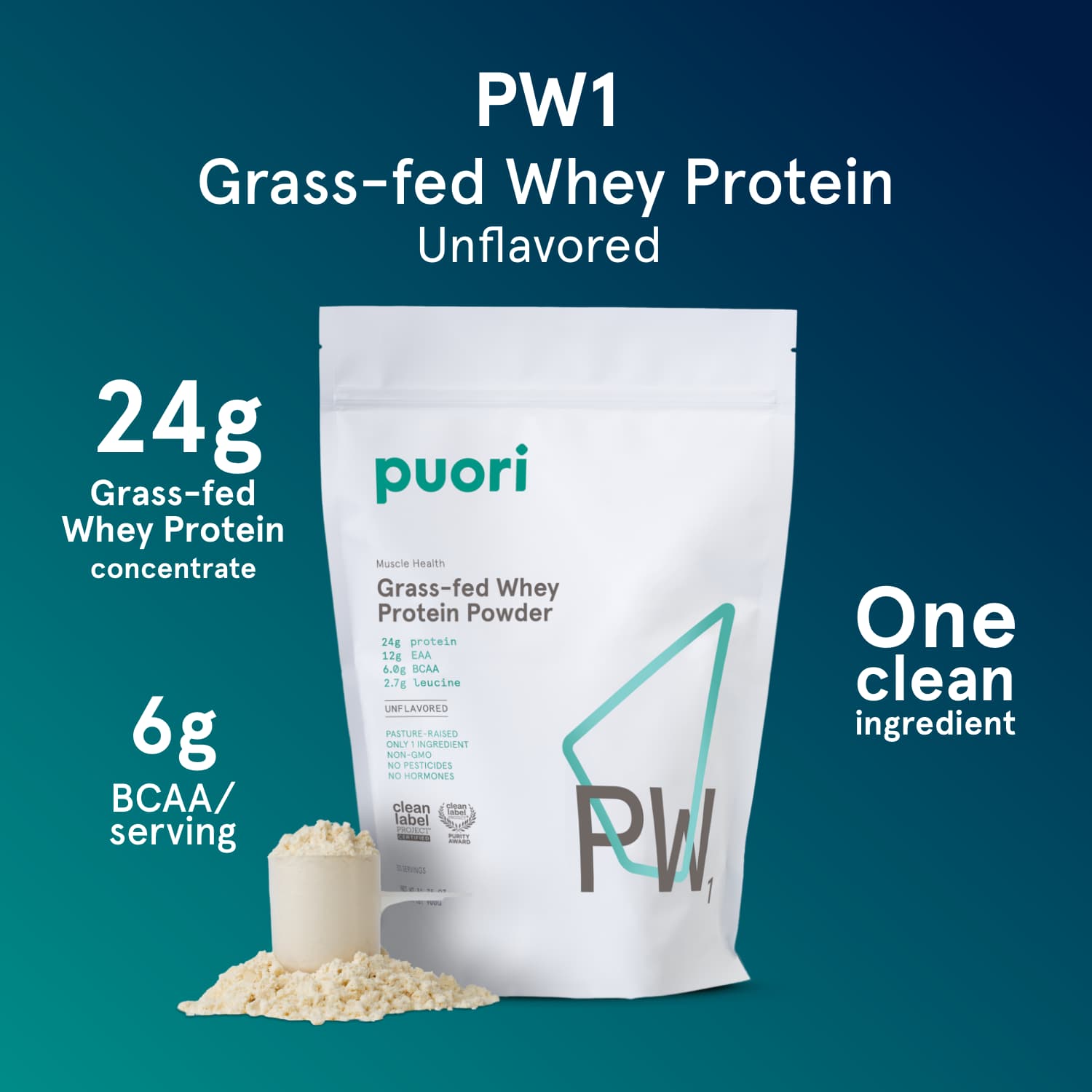 PW1 - Grass-fed Whey Protein Unflavored